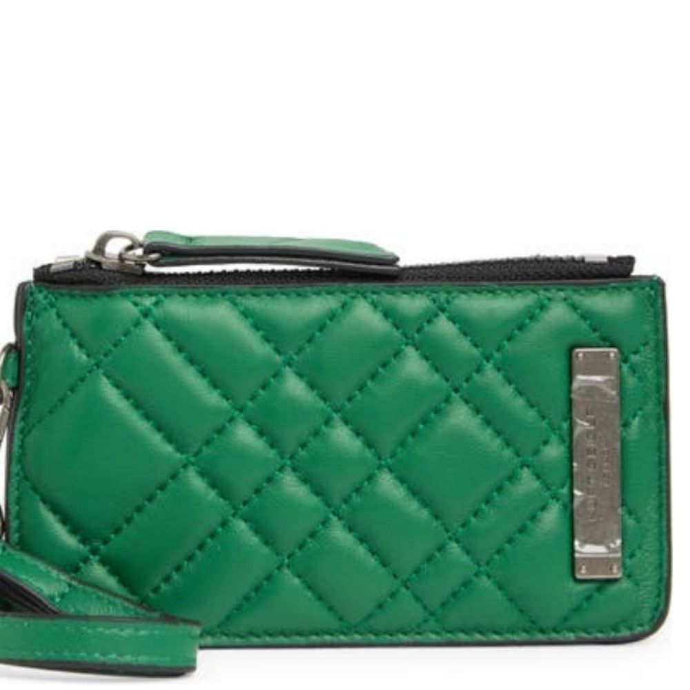 Kurt Geiger Green Quilted Wallet - Picture 6 of 9